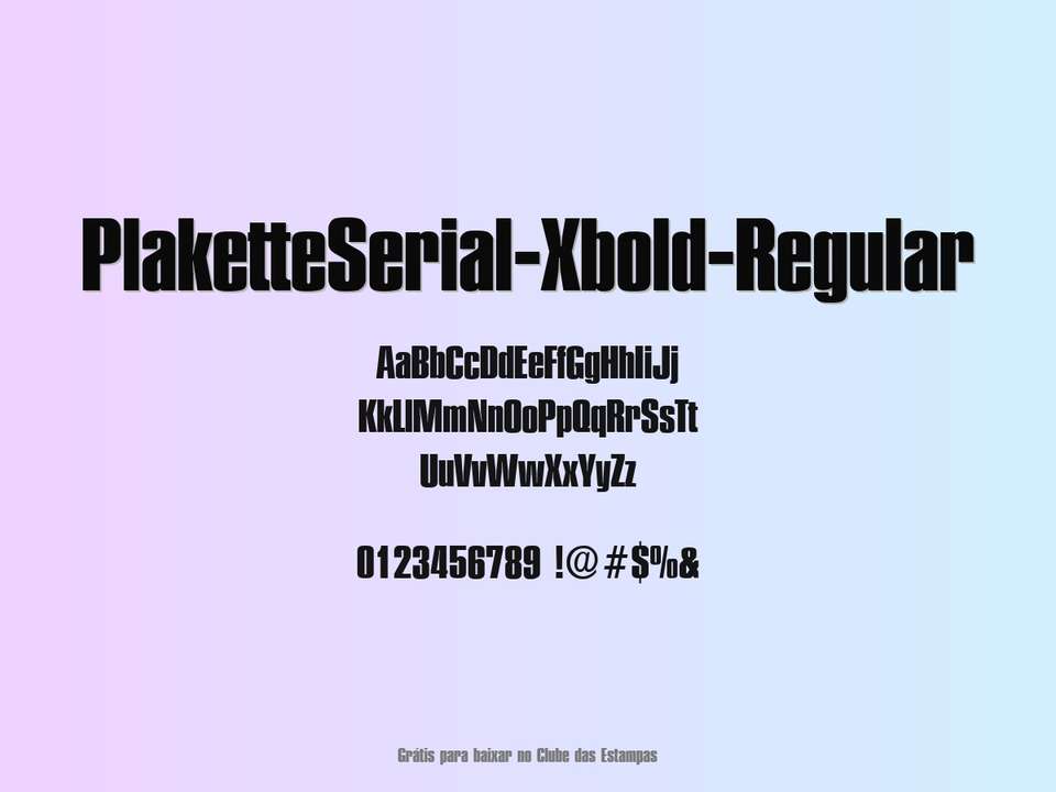Fonte Plaketteserial Xbold Regular Grátis Para Baixar