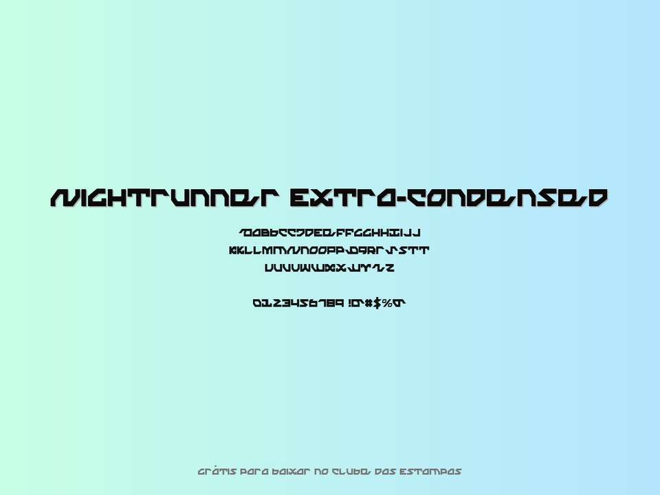 Fonte Nightrunner Extra Condensed Grátis Para Baixar
