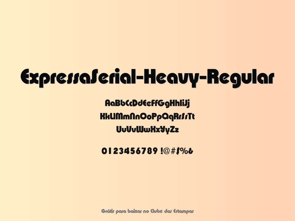 Fonte Expressaserial Heavy Regular Grátis Para Baixar