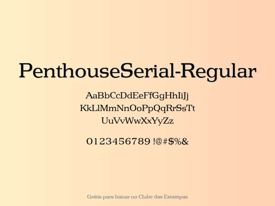 Fonte Penthouseserial Regular Grátis Para Baixar