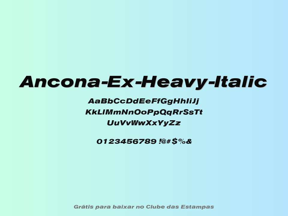 Fonte Ancona Ex Heavy Italic Grátis Para Baixar