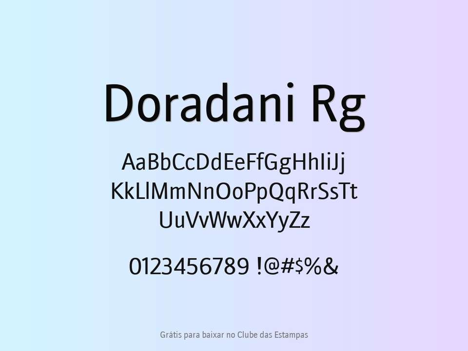Fonte Doradani Rg Grátis Para Baixar