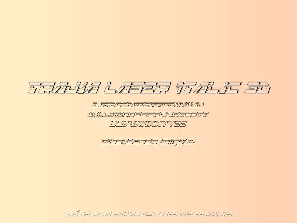 Fonte Trajia Laser Italic 3d Grátis Para Baixar