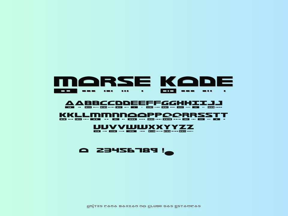 Fonte Morse Kode Grátis Para Baixar