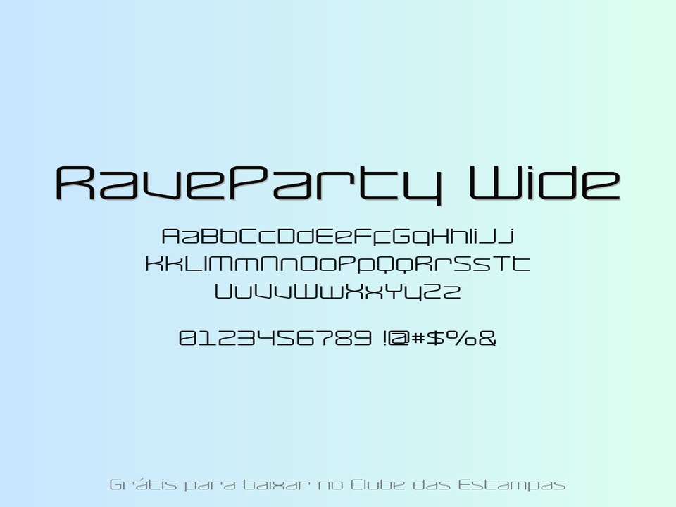 Fonte Raveparty Wide Grátis Para Baixar