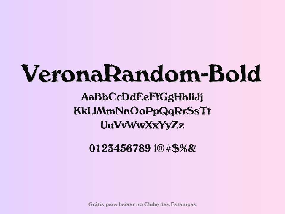 Fonte Veronarandom Bold Grátis Para Baixar