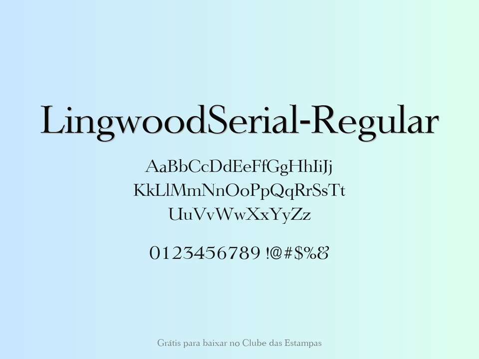 Fonte Lingwoodserial Regular Grátis Para Baixar
