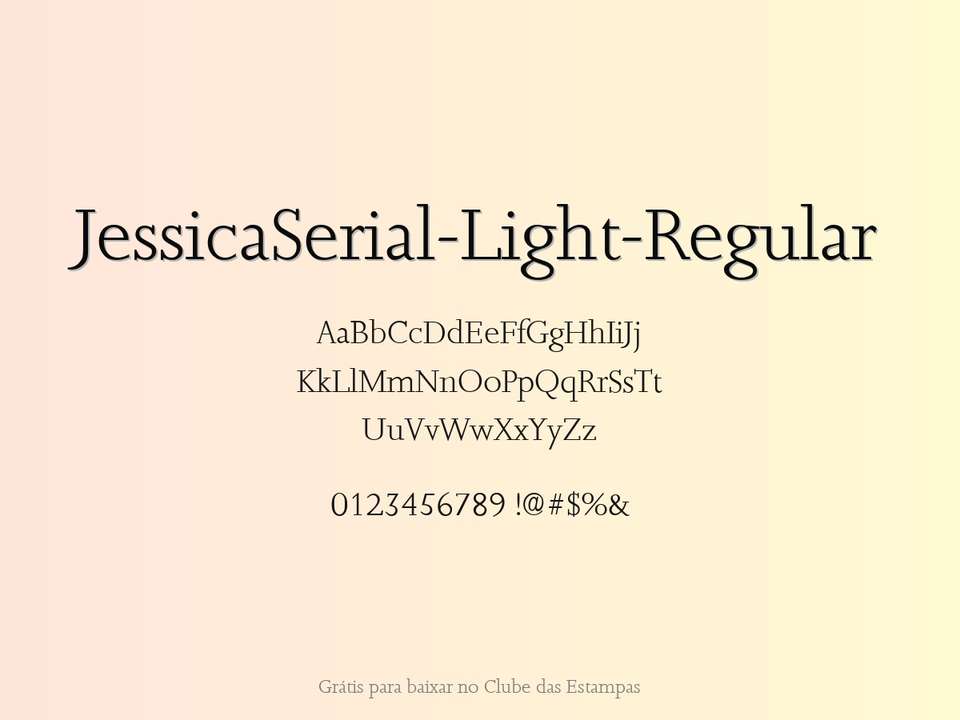 Fonte Jessicaserial Light Regular Grátis Para Baixar