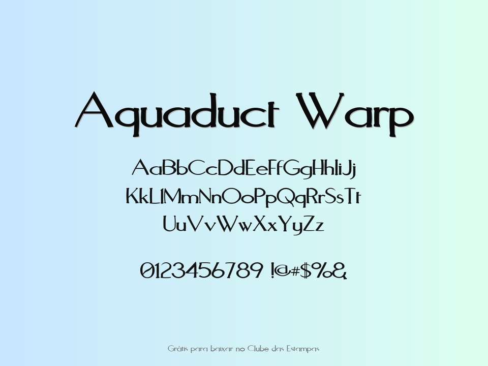 Fonte Aquaduct Warp Grátis Para Baixar