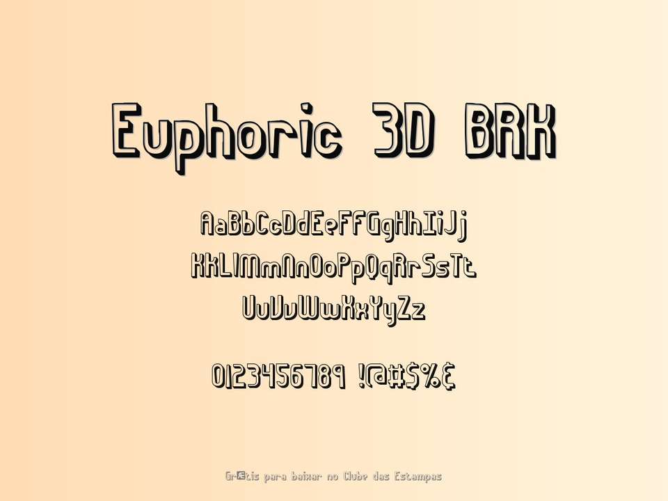 Fonte Euphoric 3d Brk Grátis Para Baixar
