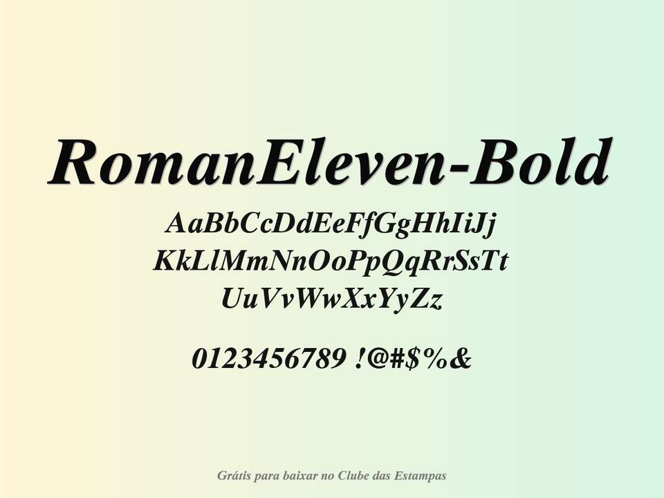 Fonte Romaneleven Bold Grátis Para Baixar
