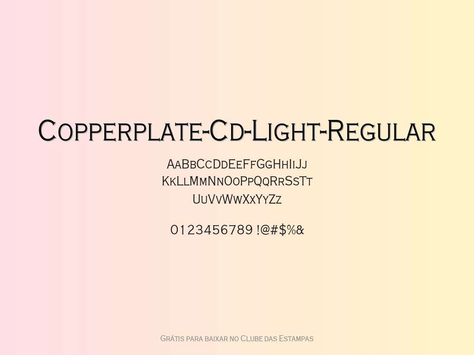 Fonte Copperplate Cd Light Regular Grátis Para Baixar