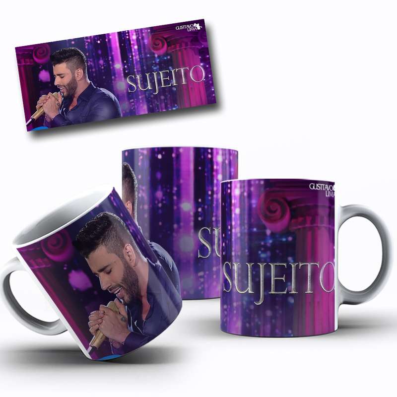 Arte Para Caneca Gustavo Lima Cantando 6