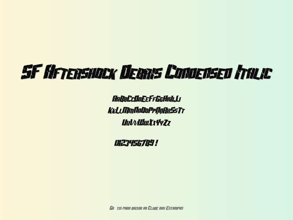 Fonte Sf Aftershock Debris Condensed Italic Grátis Para Baixar