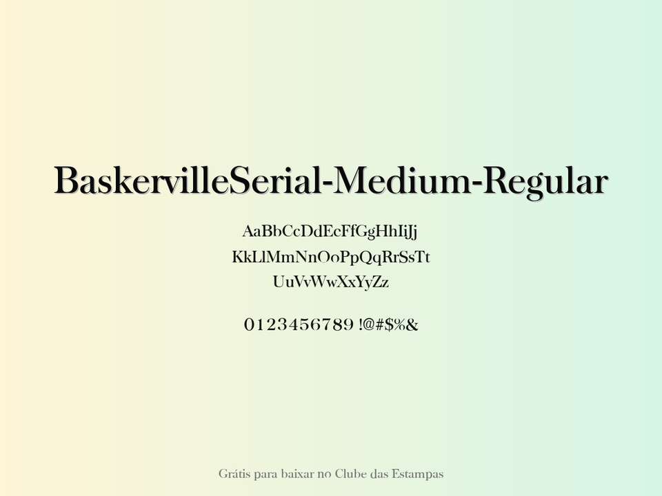 Fonte Baskervilleserial Medium Regular Grátis Para Baixar