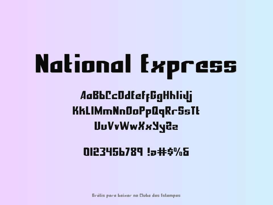 Fonte National Express Grátis Para Baixar