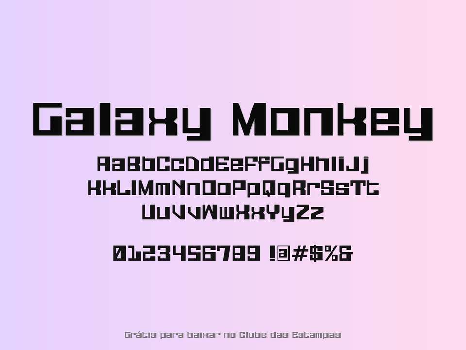 Fonte Galaxy Monkey Grátis Para Baixar