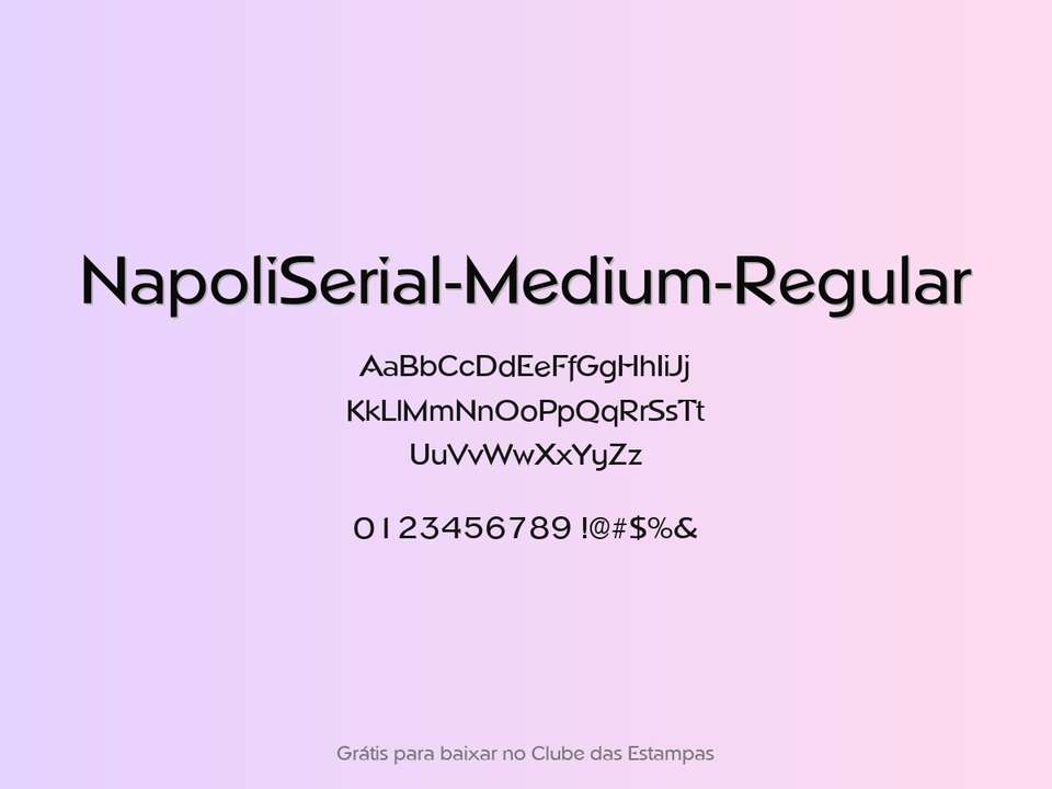 Fonte Napoliserial Medium Regular Grátis Para Baixar