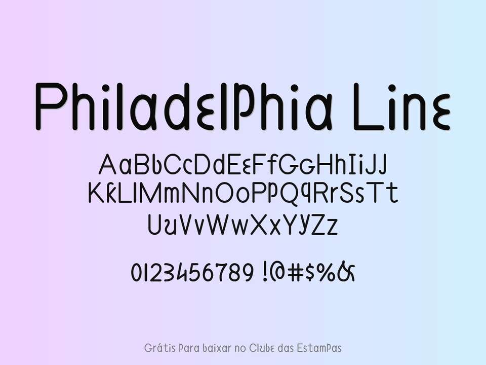 Fonte Philadelphia Line Grátis Para Baixar