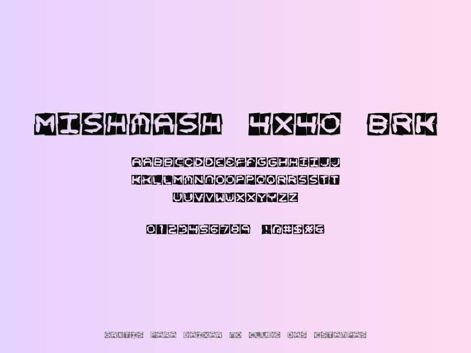 Fonte Mishmash 4x4o Brk Grátis Para Baixar