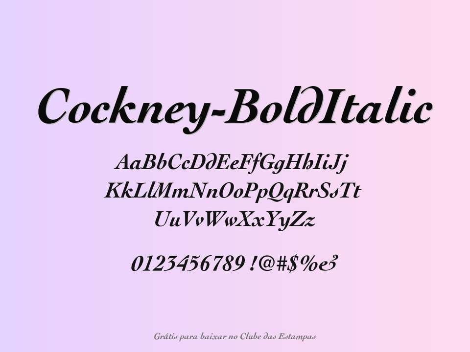 Fonte Cockney Bolditalic Grátis Para Baixar