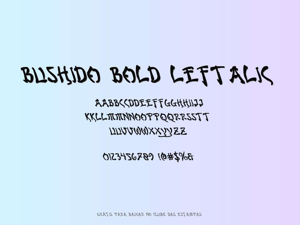Fonte Bushido Bold Leftalic Grátis Para Baixar