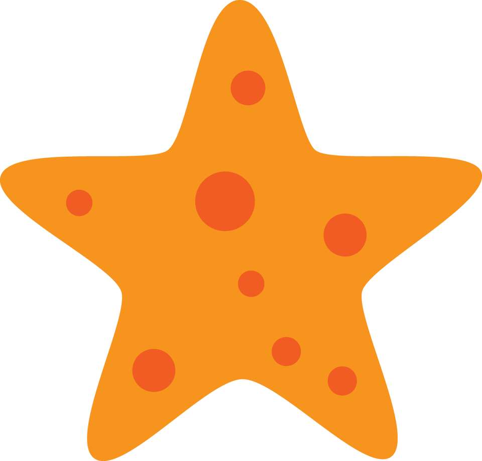 Estrela Laranja Com Manchas Decoração Png Grátis Para Baixar
