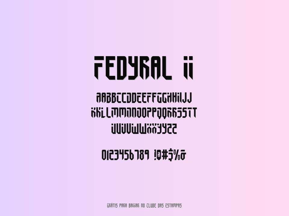 Fonte Fedyral Ii Grátis Para Baixar