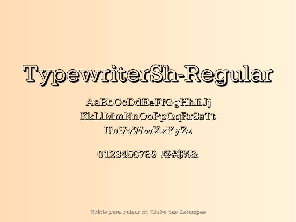 Fonte Typewritersh Regular Grátis Para Baixar