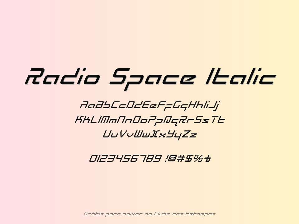 Fonte Radio Space Italic Grátis Para Baixar