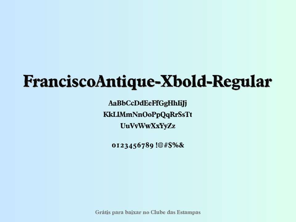 Fonte Franciscoantique Xbold Regular Grátis Para Baixar