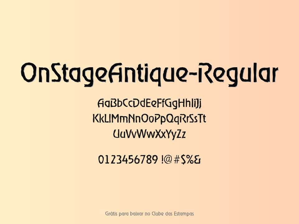 Fonte Onstageantique Regular Grátis Para Baixar