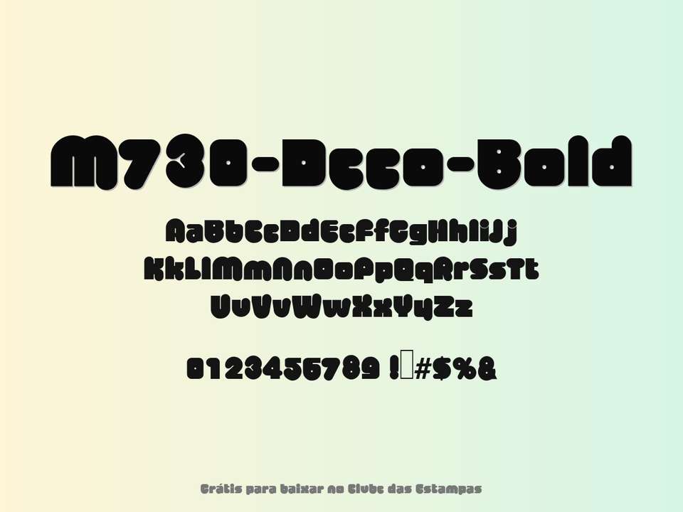 Fonte M730 Deco Bold Grátis Para Baixar