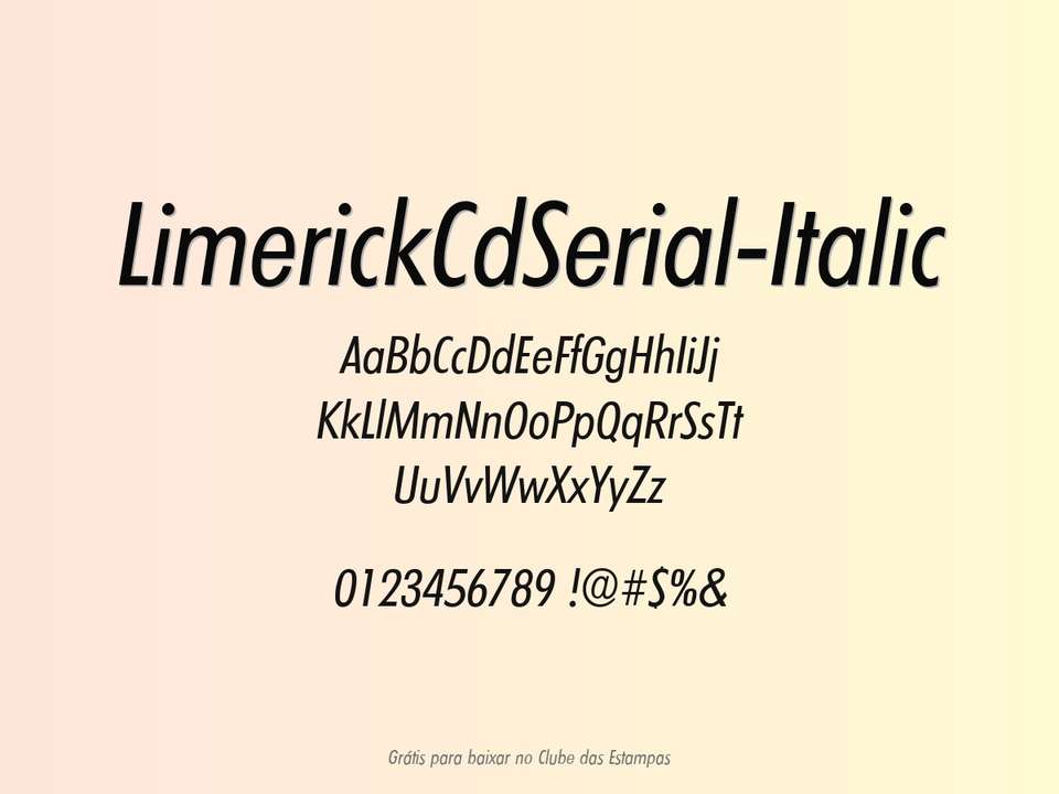 Fonte Limerickcdserial Italic Grátis Para Baixar