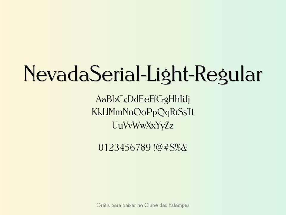 Fonte Nevadaserial Light Regular Grátis Para Baixar