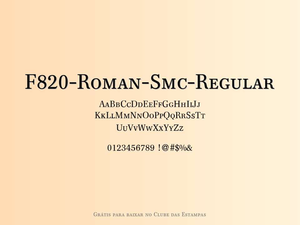 Fonte F820 Roman Smc Regular Grátis Para Baixar