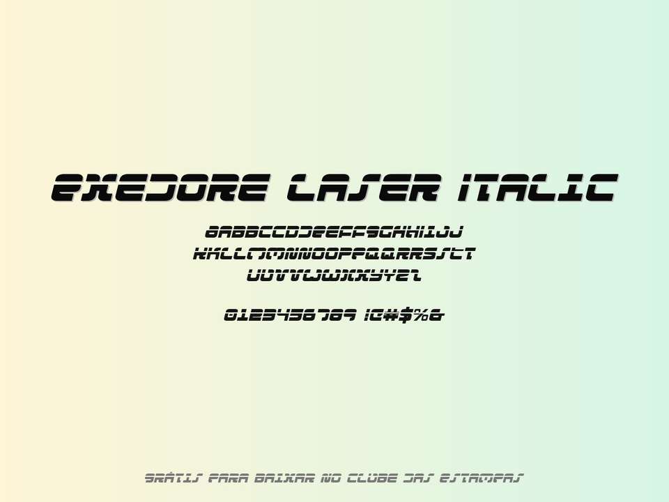 Fonte Exedore Laser Italic Grátis Para Baixar