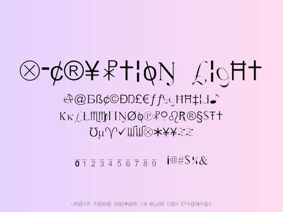 Fonte X Cryption Light Grátis Para Baixar