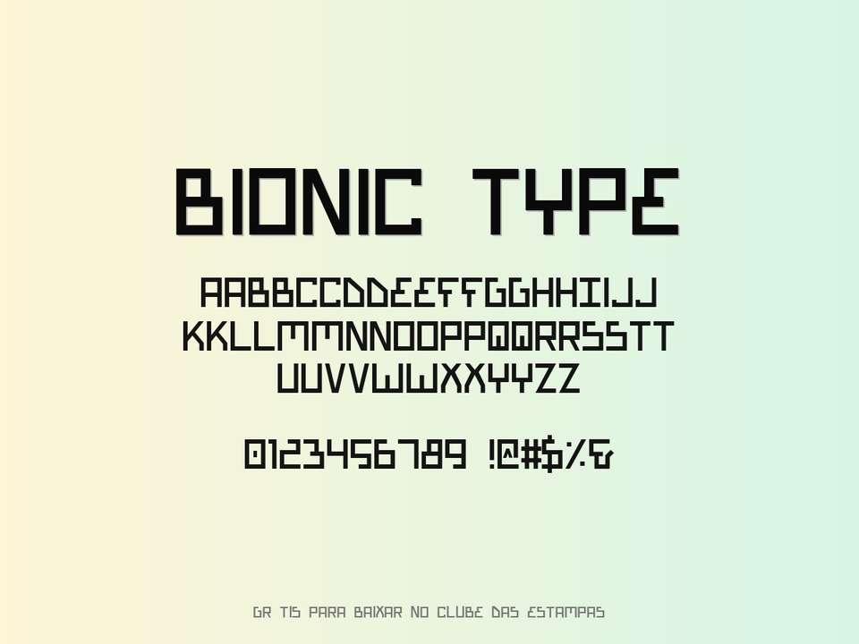 Fonte Bionic Type Grátis Para Baixar