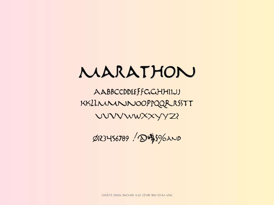 Fonte Marathon Grátis Para Baixar