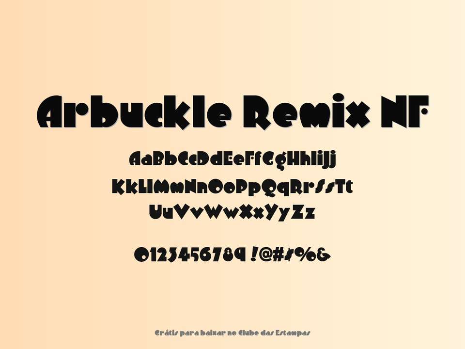 Fonte Arbuckle Remix Nf Grátis Para Baixar