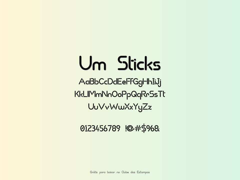 Fonte Um Sticks Grátis Para Baixar