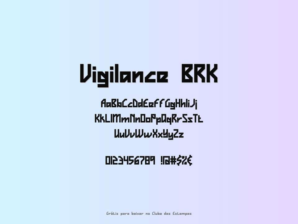 Fonte Vigilance Brk Grátis Para Baixar