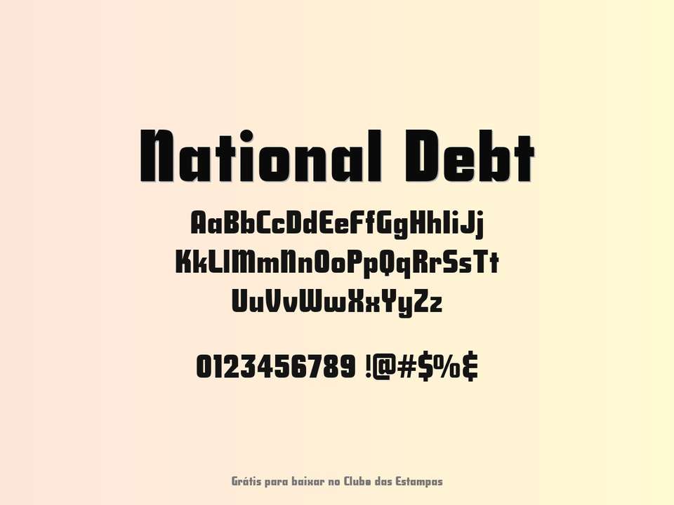 Fonte National Debt Grátis Para Baixar