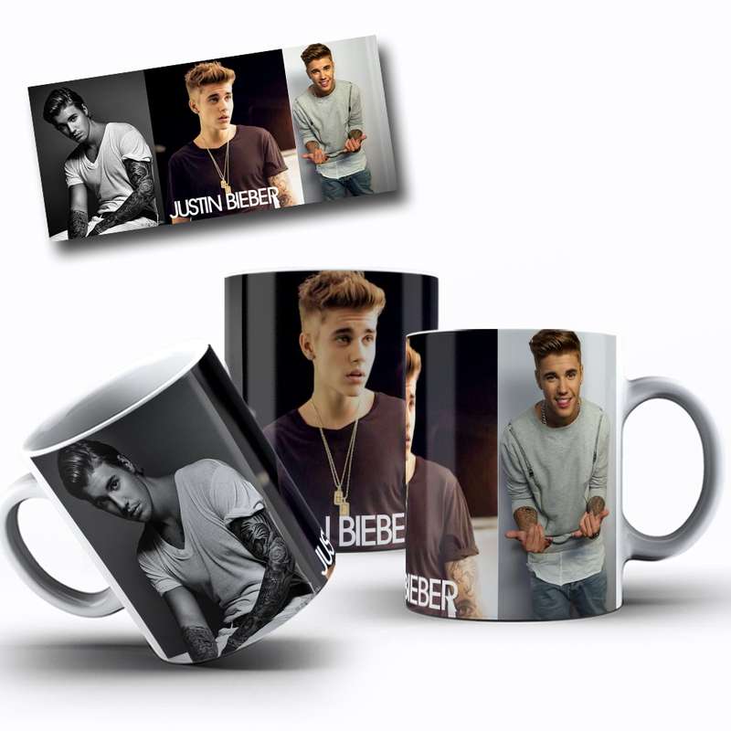Arte Para Caneca Justin Bieber Cantor Pop 7