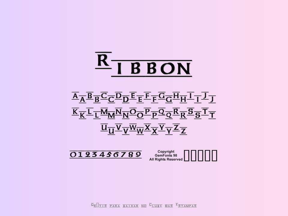 Fonte Ribbon Grátis Para Baixar