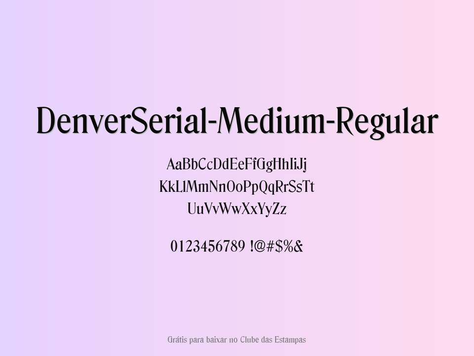 Fonte Denverserial Medium Regular Grátis Para Baixar