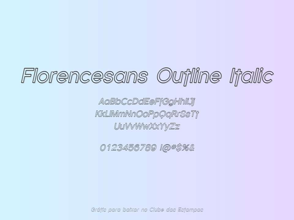 Fonte Florencesans Outline Italic Grátis Para Baixar