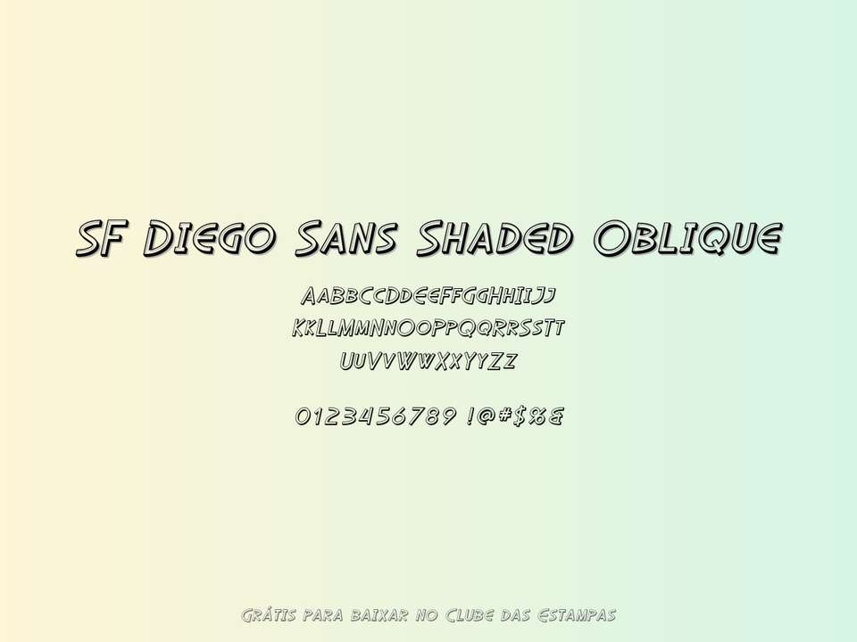 Fonte Sf Diego Sans Shaded Oblique Grátis Para Baixar