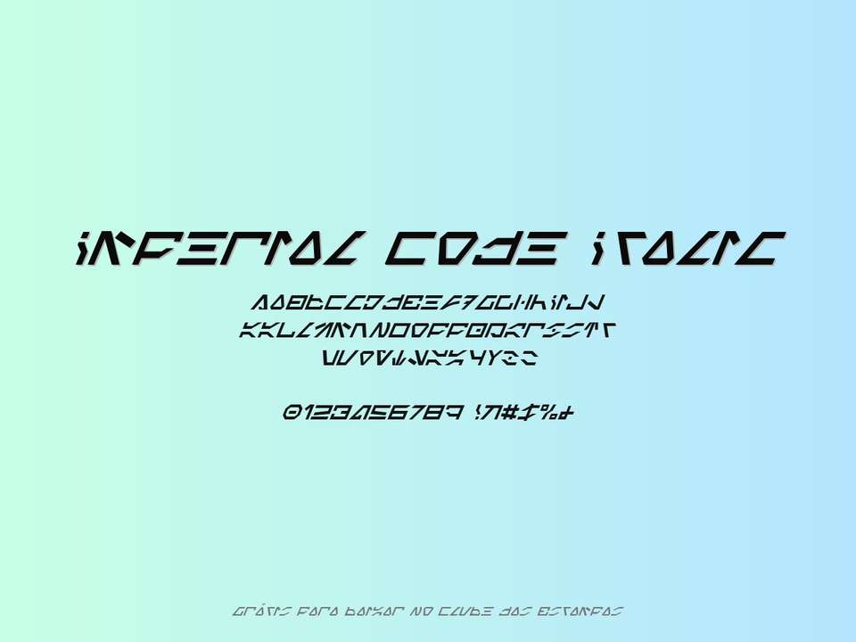 Fonte Imperial Code Italic Grátis Para Baixar